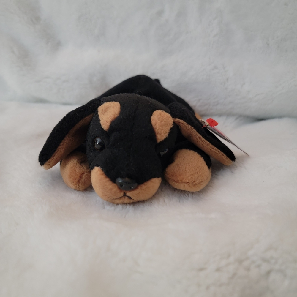 Plush Dog Toy - Black and Tan